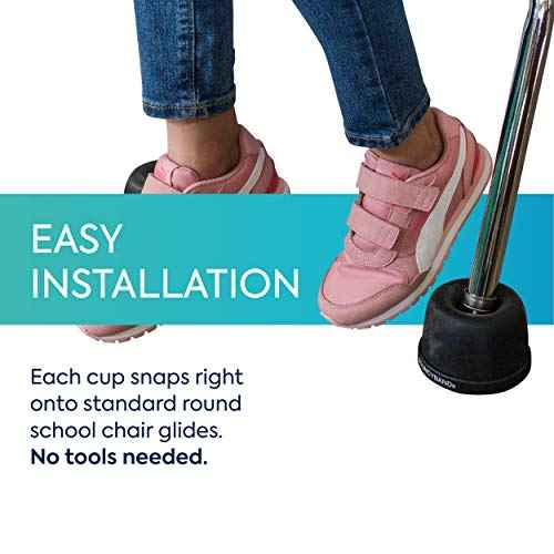 Bouncyband Wiggle Wobble Chair Feet ? Transform a Standard School Chair into a Wobble Chair ? Chair Feet for Classroom Help Improve Concentration and Calm Children Aged 3+