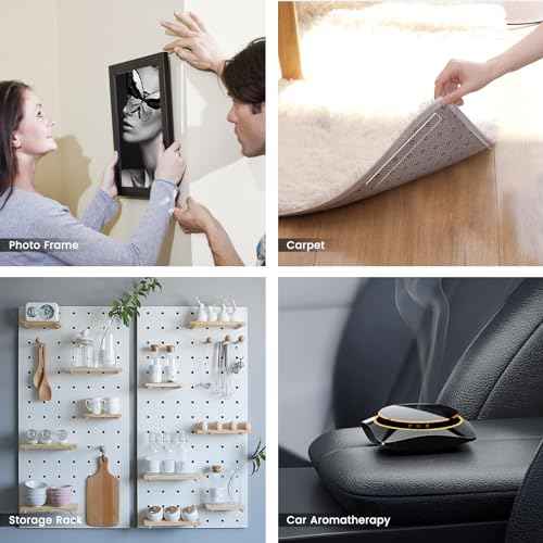 3 Pack Double Sided Tape Heavy Duty, Extra Large16.4FT Nano Double Sided MountingTape, Transparent Strong Removable Adhesive Picture Hanging Strips, Wall Tape Sticky Poster Carpet Decor