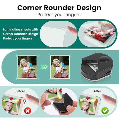 Laminator A3 Laminator Machine with Built-in Trimmer, 70s Fast Warm-up, 13 Inches Cold and Thermal Laminating with 20 Laminating Sheets, Portable Laminating Machine for Home Office School Use