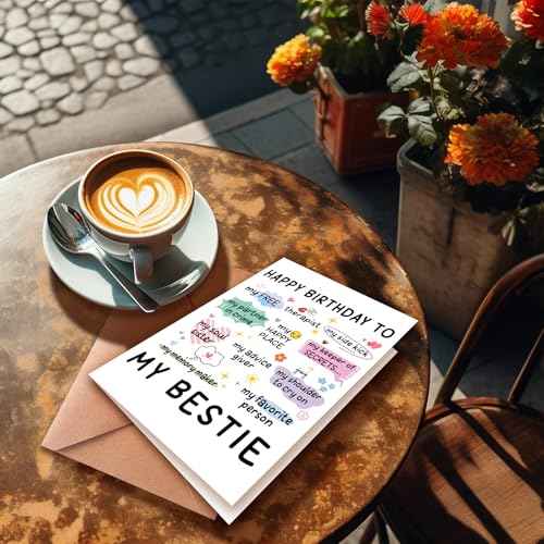 Best Friend Birthday Card, Friendship Cards, Bestie Birthday Card, Birthday Gifts for Bestie | Friend, Funny Birthday Cards for Women | Sister