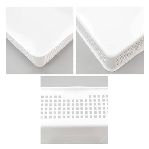 AnnkkyUS 6-pack Storage Basket Trays, Plastic Office Tray, White