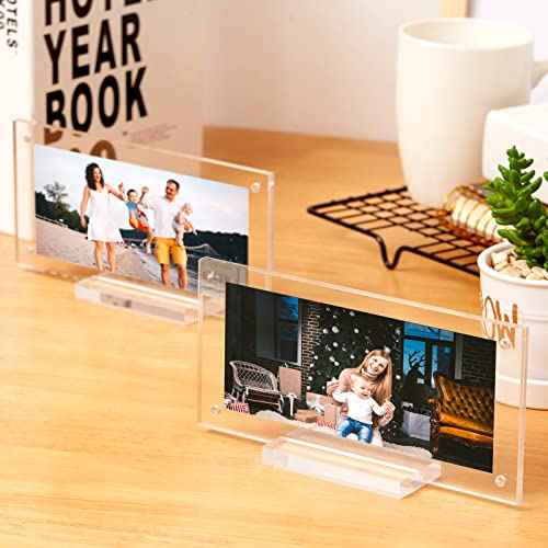 8 Pcs Dollar Bill Holder Acrylic Display Dollar Case Currency Ticket Protector Paper Money Frame for Bill Collectors Collection, 7.3 x 3.5 Inch