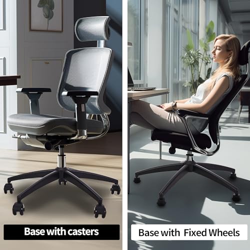 Frassie Office Gaming Chair Metal Base Replacement with 5 Wheels Bell Glides Replacement, 28 Inch Heavy Duty 2500 Lbs Universal Computer Chair Stool Base Part (Black)