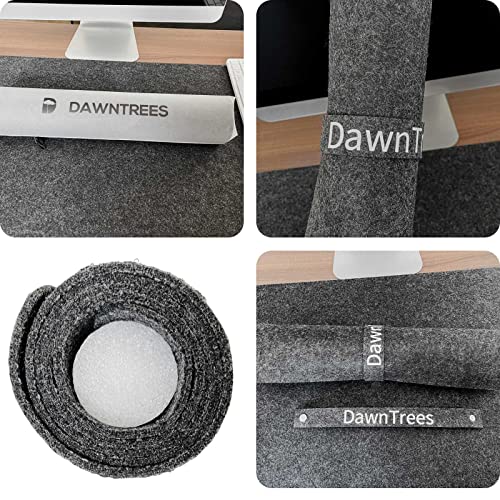 DAWNTREES Felt Desk Mat Dark Gray 36x12 Inches - Office & Gaming Protectant