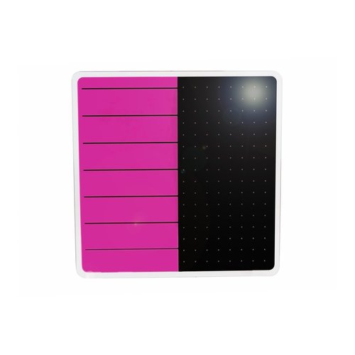 Floortex® Viztex® Glacier Violet & Black Plan & Grid Glass Dry Erase Board - 14" x 14"