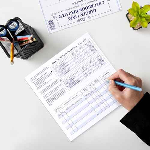 Larger Lines 12 Pack Check Registers for Personal Checkbooks, Blank Checkbook Registers for Personal or Businesses Use, Check Register Books to Log Transaction and Track Payments, Deposits, Finances