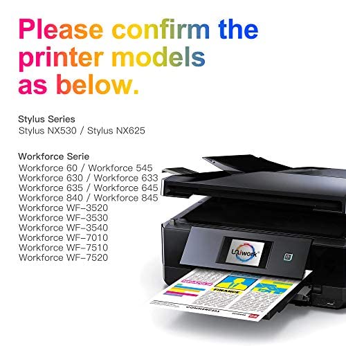 Uniwork Remanufactured Ink for 127 Ink Cartridge Replacement for Epson 127 Ink Cartridges T127 Ink for Workforce 545 845 645 WF-3540 WF-3520 WF-7010 WF-7510 WF-7520 NX530 NX625 Printer, 10 Pack