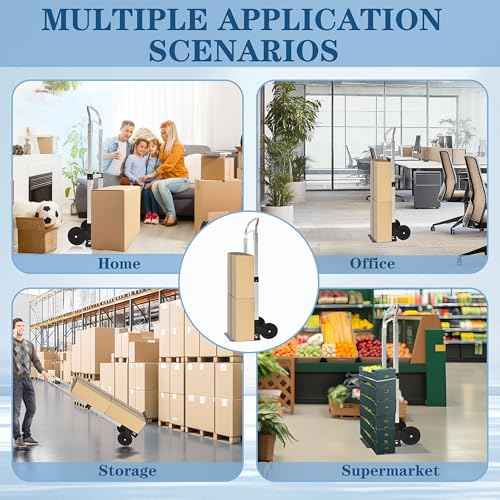 300-Pound Capacity Heavy-Duty Collapsible Hand Truck with Chrome Steel & TPR Wheels - Perfect for Warehouse, Moving, and Office Use