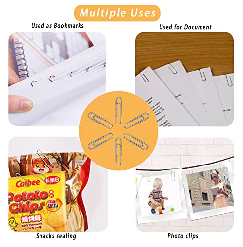 Aksiko 220pcs Paper Clips Set – Medium 1.3" & Jumbo 2" with Storage Boxes