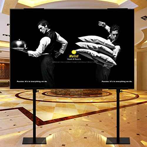 HUAZI Poster Stand Pedestal Sign Holder Stand Display with Base for Indoor Outdoor,Double-Sided,Black