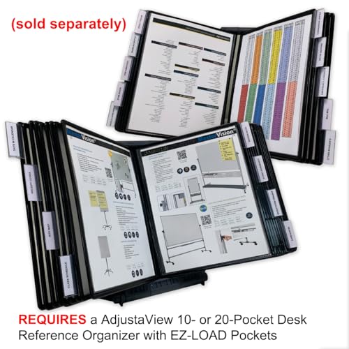Ultimate Office Add-On for AdjustaView Expandable Desk Organizer - Black Pockets