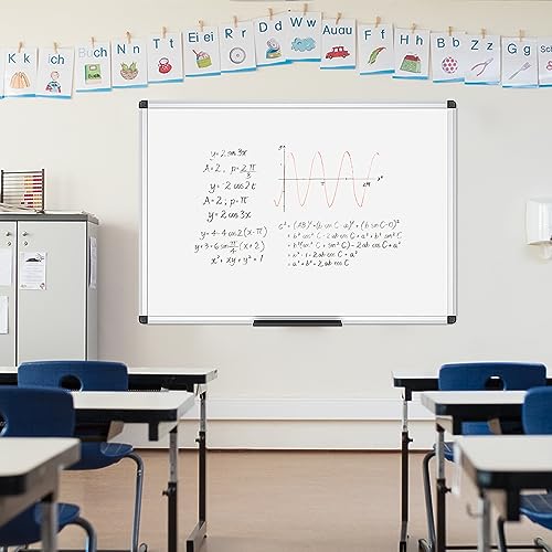 VIZ-PRO Dry Erase Board/Whiteboard, Non-Magnetic, Pack of 3, 24 X 18 Inches, Wall Mounted Board for School Office and Home