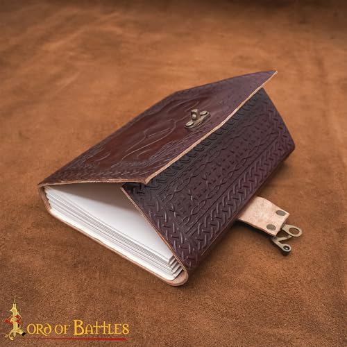 Lord of Battles Medieval Leather Journal & Black Book Holder with Variation