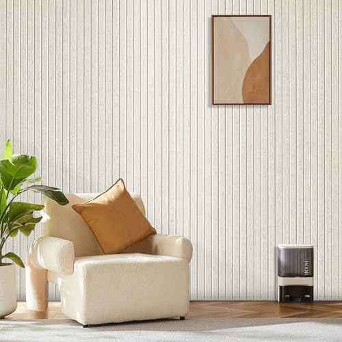 Large Cork Board for Office, 8 Pack Felt Wall Tiles with Slat Wall Paneling and Safe Removable Adhesive Tabs, Felt Bulletin Board Pin Board Cork Boards for Walls (Oatmeal)