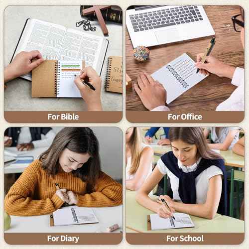 60 Pcs / 30 Sets Prayer Journal for Woman, Christian Gifts Small Notebooks Bulk with Pen for Teens, Blank Lined Bible Journal for Sunday School Class and Church Visitor
