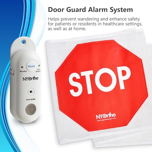 NYOrtho Door Guard Stop Sign Banner 2024 Updated | Stop Sign with Alarm | Size: 40" W