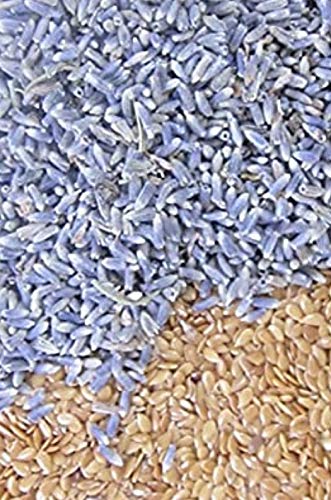 (Take Two Pillows) One Weighted Flaxseed Eye Pillow with Lavender Buds and Matching Slip Cover. (10 x 4 x 1 inches). Don't take Pills! Take Pillows!