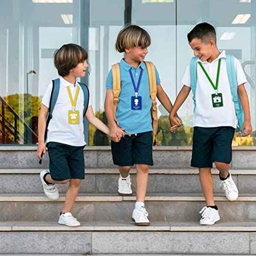Fun-Plus 12 Pack Hall Pass Lanyards Unbreakable Plastic School Passes Set for Teachers and Classroom Supplies Including Hall Passes of Nurse, Restroom, Library, Office, School Supplies