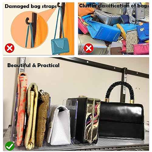 4Pack Clear Acrylic File Sorter, 4 Large Slots Desk Organizer, Desktop File Folder Holder Organizer, Office Storage Stand Rack for Book, Purse, Handbag, Envelopes, Mail, Document, Notebook