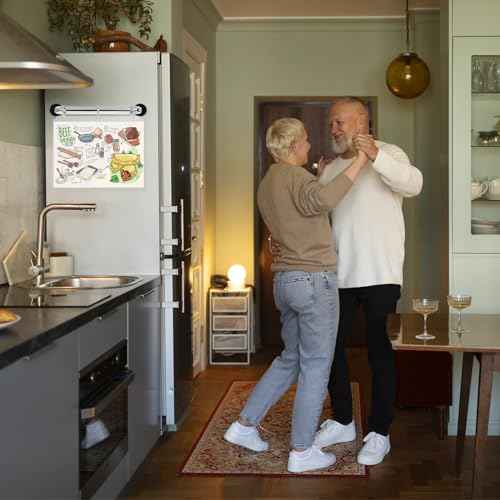 5 Pack 3 Ring Binder Mechanism 1.5 Inch Hanging Binder Rings for 8.5 x 11 Inch Sheets, Magnetic D Rings