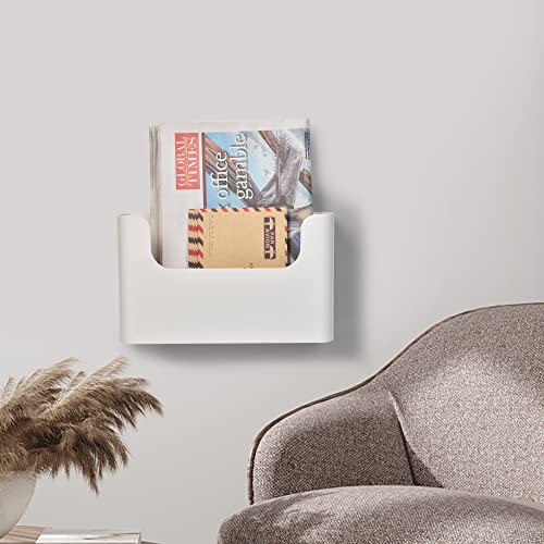 JOMOLA No Drilling Wall Mount File Holder - Off-White Mail Organizer, 1 Pack