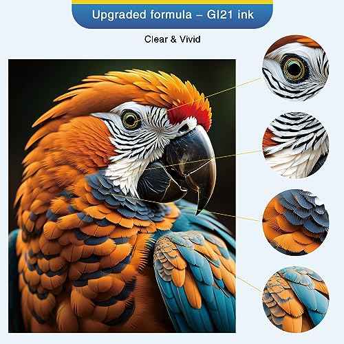 GI-21 G3270 G3260 Ink Bottles Compatible for Canon 21 GI-21 GI21 Ink Refill Bottles Set, Compatible for Canon MegaTank G3270 G3260 G3290 G3272 G4280 G4270 G2270 G2260 G1220 G1230 Printer