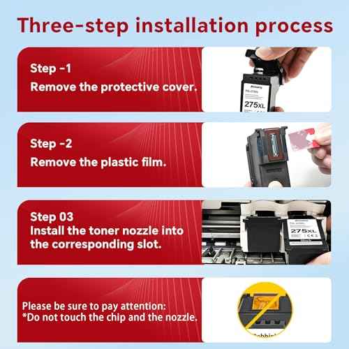 275 and 276 Ink Cartridges Combo Pack Replacement for Canon Ink 275 276 Compatible with Pixma TR4720 Series TR4700 TR4722 TS3520 Series TS3522 TS3500 TS3700 TS3720 TS3722 Printer (PG-275XL / CL-276XL)