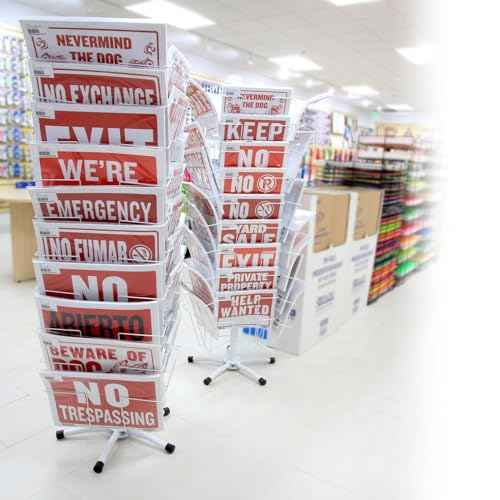 BAZIC For Sale Sign Car Auto Sales 9"X12" (2-Line), Model Year Phone Number, Cars Trucks Indoor Signage, High Visibility Signs, 4-Pack