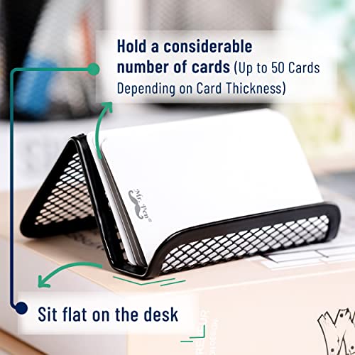 Mr. Pen Black Metal Mesh Business Card Holders 3-Pack for Office & Travel