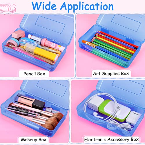 Sooez Navy Blue Pencil Case for Kids & Students, Large Storage Box
