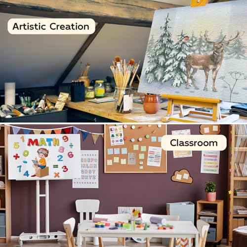 4 Pack Trifold Poster Board, 36x48 Inches White Presentation Board, Portable Display Board for Science Fair, School DIY Project and Business Exhibitions