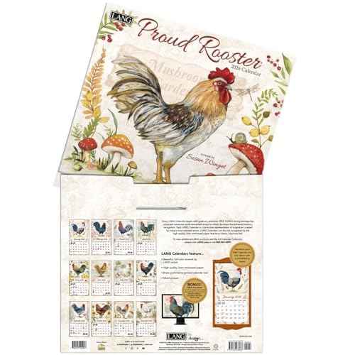 Lang Companies, Proud Rooster 2026 Wall Calendar by Susan Winget, 13.4'' X 12'', 12-Month Calendar with Stapled Binding