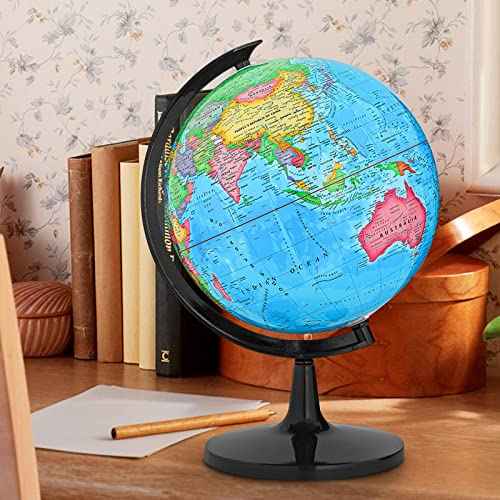 GOCHANGE Classroom Globes Elementary, 13in Political Teaching Globe with Countries & Capitals & State Capitals, Large Globes for Adults & Children