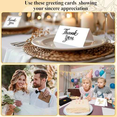 600 PCS Thank You Cards with Envelopes & Matching Stickers, Thank You Notes Bulk 4x6 Inch Minimalistic Design for Business, Baby Shower, Wedding, Small Business, Graduation, Bridal Shower, Funeral,Mixed