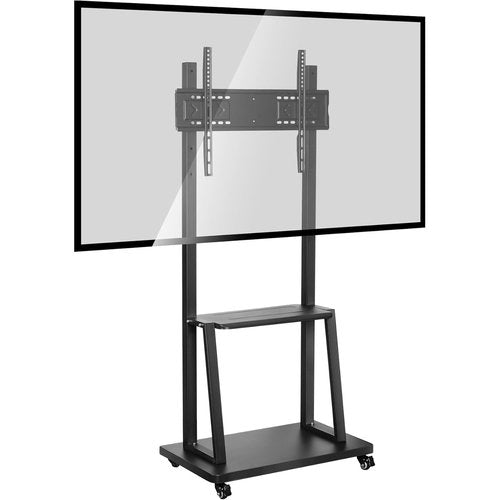JYXCN Mobile Smart Board Stand for 32-70" Interactive Whiteboards | Classroom-Ready Height Adjustable Cart with Locking Wheels & Teacher Shelves | School, STEM Lab, Office Accessory