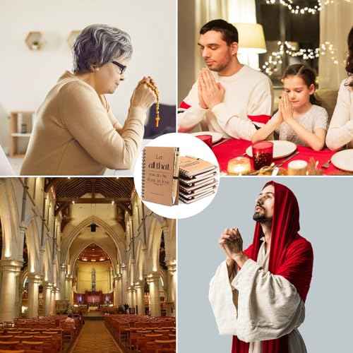 60Pcs Christian Gifts Prayer Journal, 30 Bulk Spiral Notebooks with 30 Bible Pens for Christian Women Men, Easter Gifts Church Supplies for Sermon Notes, Pocket Bible Journal Notebooks