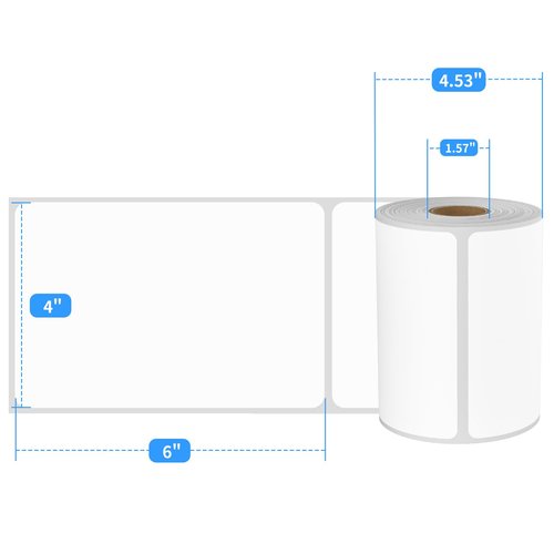 Thermal Label Roll,Shipping Label 4x6,NefLaca Mailing Paper,Printer Paper 4"x6",Compatible with Rollo, Zebra, MUNBYN Thermal Printer,250 per Roll,20 Rolls,5000 Labels