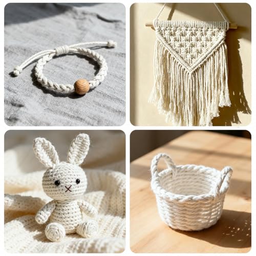 Natural White Cotton Cooking Twine 400 Feet Food Grade Butcher String for Kitchen Baking & Crafts