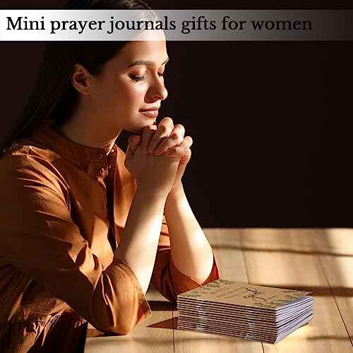 Ctosree 200 Pcs Bible Verse Prayer Journal Notebook Christian Gifts for Women Bulk Mini Inspirational Religious Notepad Religious Gifts for Church VBS Teacher Sunday School 3.15 x 5 Inches (Brown)