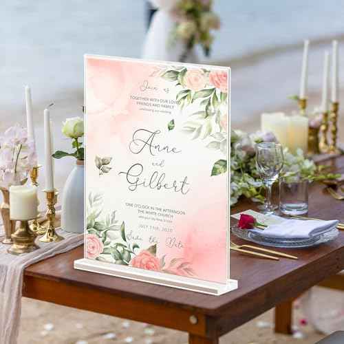 Acrylic Sign Holder 8.5 x 11, Double Sided Sign Holder Stand, Plastic 6 Pack Table Paper Stand, Vertical Menu Flyer Stand, T Shape Table Flyer Holder