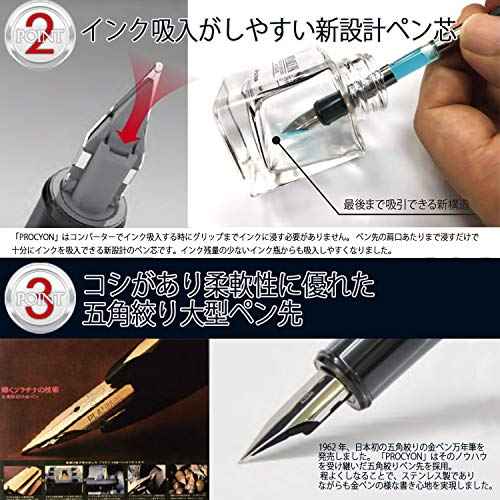 Platinum PNS-5000 52-2 Fountain Pen, Procion #52, Turquoise Blue, Fine Point