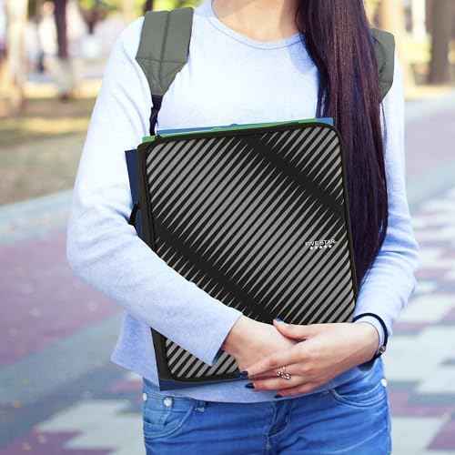 Five Star Zipper Binder, 2 Inch 3-Ring Binder with Round Rings, 5-Tab Expanding File, 380 Sheet Capacity, Black (72536)