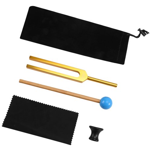 432Hz Tuning Fork Set Includes Hammer & Black Base Aluminum Tuning Fork Set For Deeping Relaxation & Adjustment