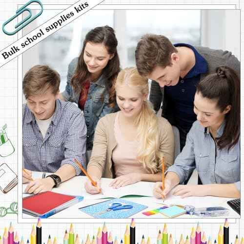 126 Pcs 2025 Middle High School Supplies Kit with Backpack for Student 7-12 Grades, Back to School Supplies Bulk Bundle Essential Notebook Calculator for Senior Student(Black)