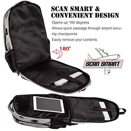 Five Star Travel Laptop Backpack, Anti Theft Laptop Bag with USB Charging Cable & Headphone Interface, Business Backpack for Men Women,College Computer Bag