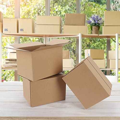 CRUGLA 40 Packs 8x6x6 Shipping Boxes Cardboard Boxes Shipping Box for Business Packaging Thin Box