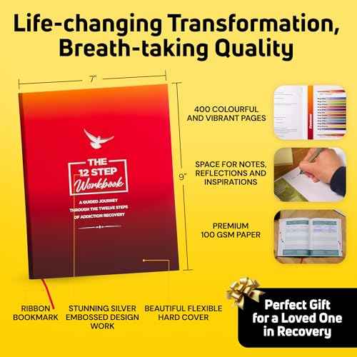 The 12 Step Workbook: A Guided Journey Through The Twelve Steps of Addiction Recovery. Sobriety and recovery gifts for men and women in any fellowship: alcoholics anonymous, narcotics anonymous & more