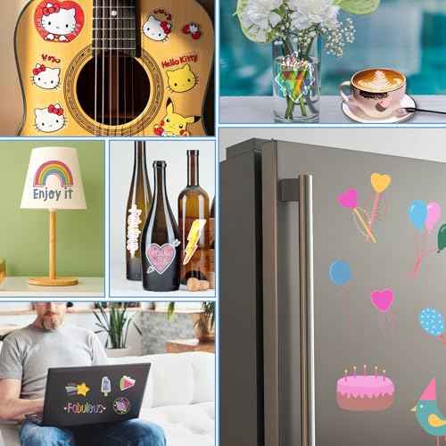 Premium Printable Clear Vinyl Sticker Paper for Inkjet Printers,Transparent Paper of 8.5x11 "DIY Personalized Self-adhesive Paper That is Tear Resistant, Waterproof Labels,Easy to Cut (30 Sheets)