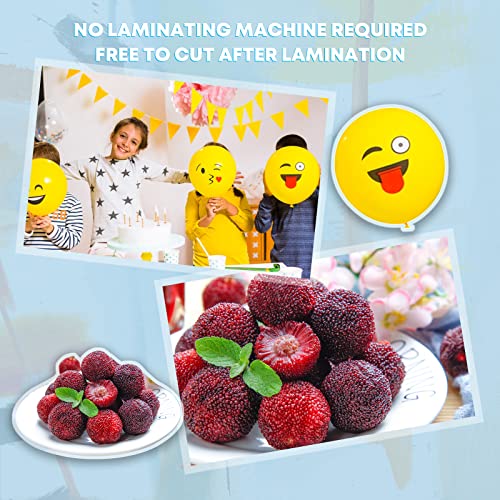 HTVRONT Self-Adhesive Laminating Sheets-9 X 12 Inches Self Laminating Sheets, No Machine Needed Clear Laminating Sheets for Protecting and Preserving Documents, Photos, Menus,Stickers¡¦ (100)