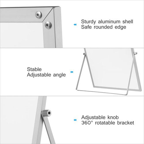 STOBOK 1Pc Dry Erase Board with Stand, Magnetic Dry Erase Board Magnetic Whiteboard Easel Desktop Tabletop Whiteboard for Home, Office, School, 11 x 14 Inch
